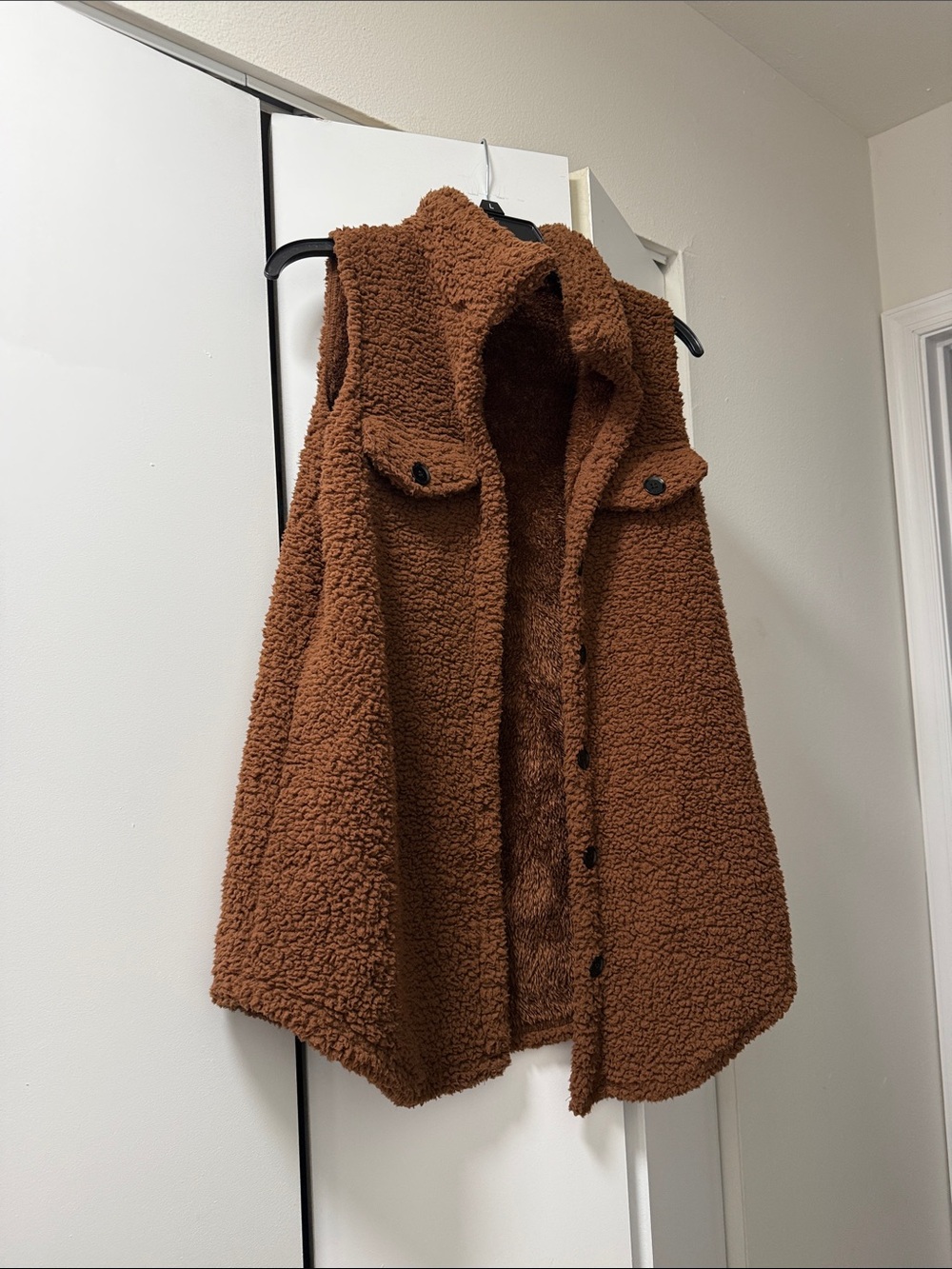 Cozy Brown Sherpa Vest